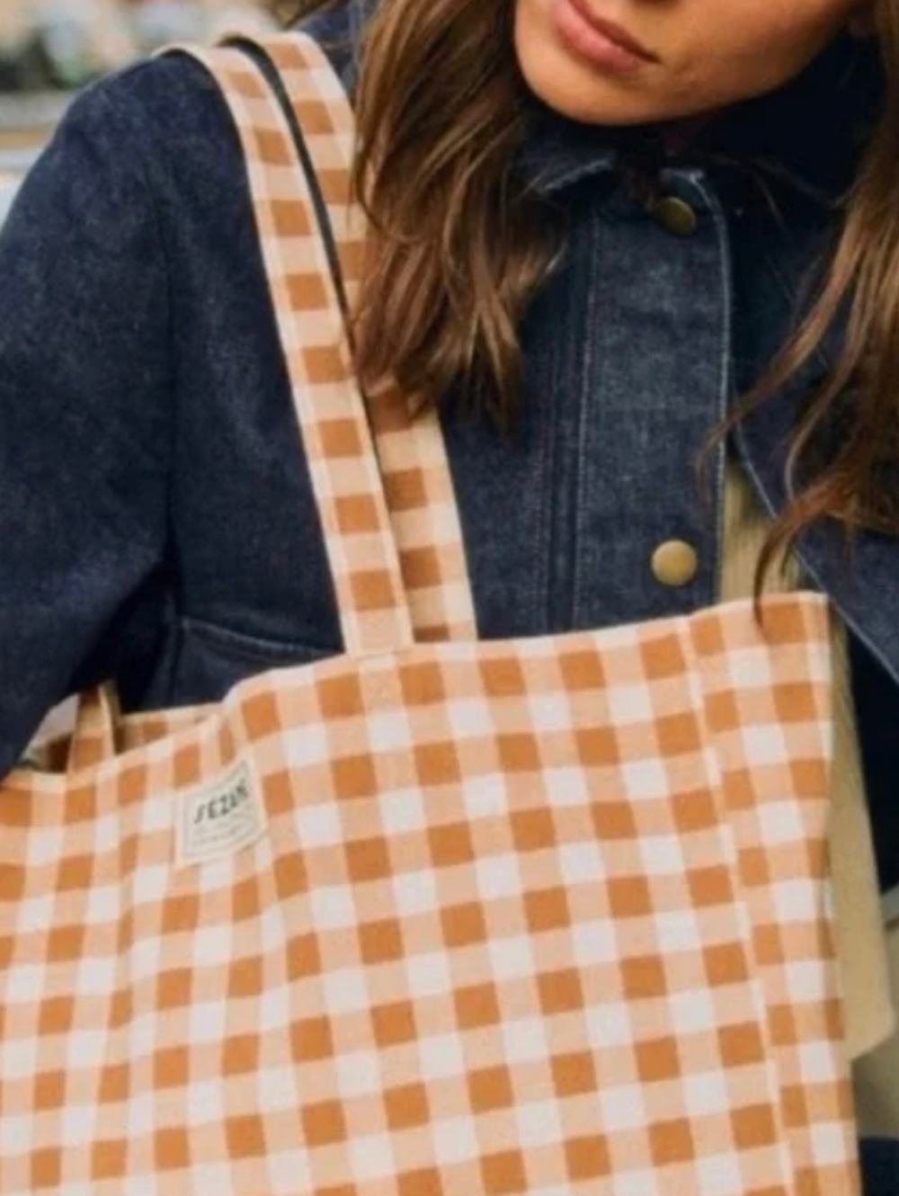 Sezanne Gingham Tote - Picture 3 of 13